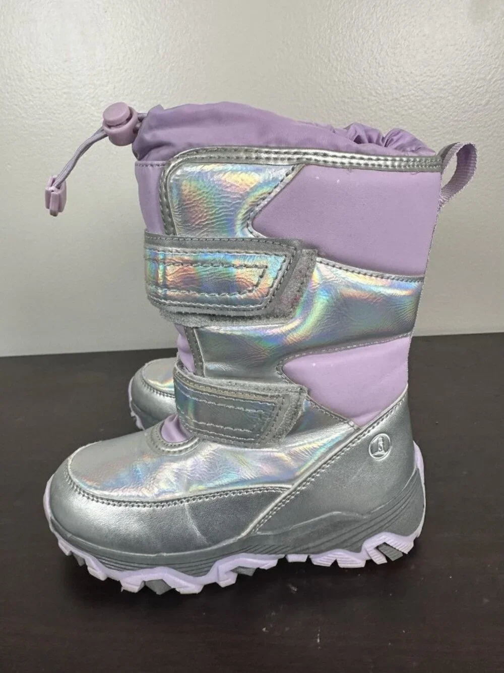 Lands End Flurry Insulated Winter Boots Kids Size 10 Snow Fleece Lined